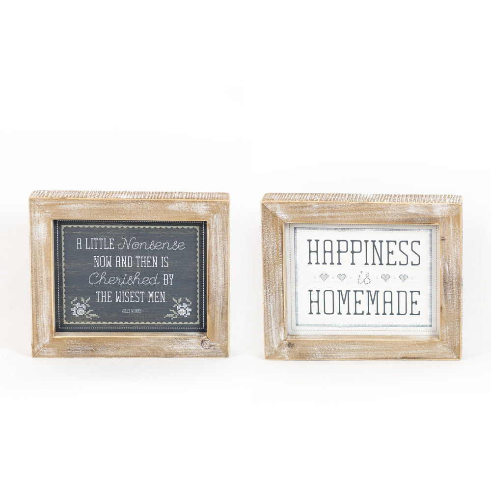 HAPPINESS/WISE Reversible sign - The Nifty Decor