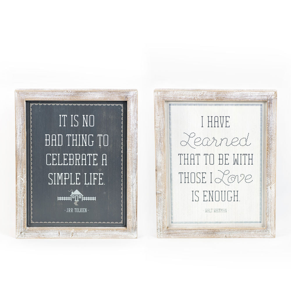 LEARNED/SIMPLE Reversible sign - The Nifty Decor