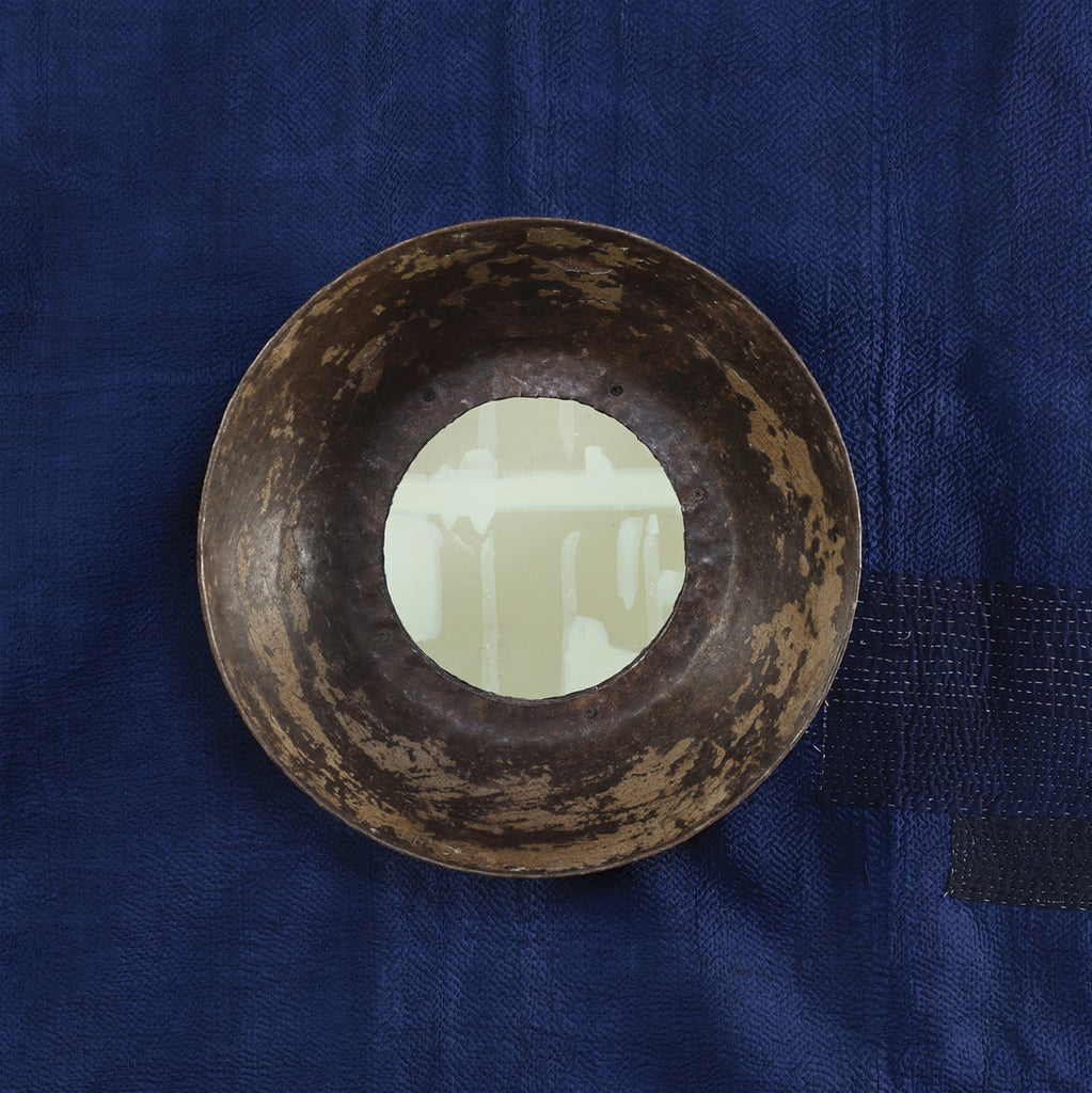 Metal Bowl Mirror - Sm - The Nifty Decor