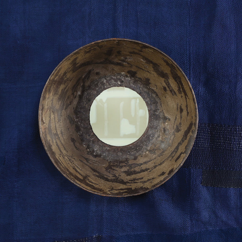 Metal Bowl Mirror - Lrg - The Nifty Decor