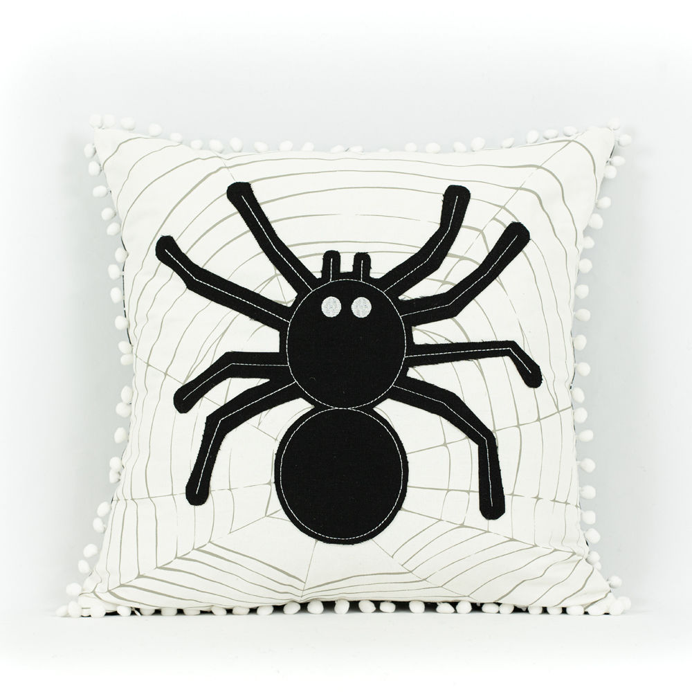 Reversible linen pillow - SPIDER - SNOWFLAKE - Bombay Mercantile