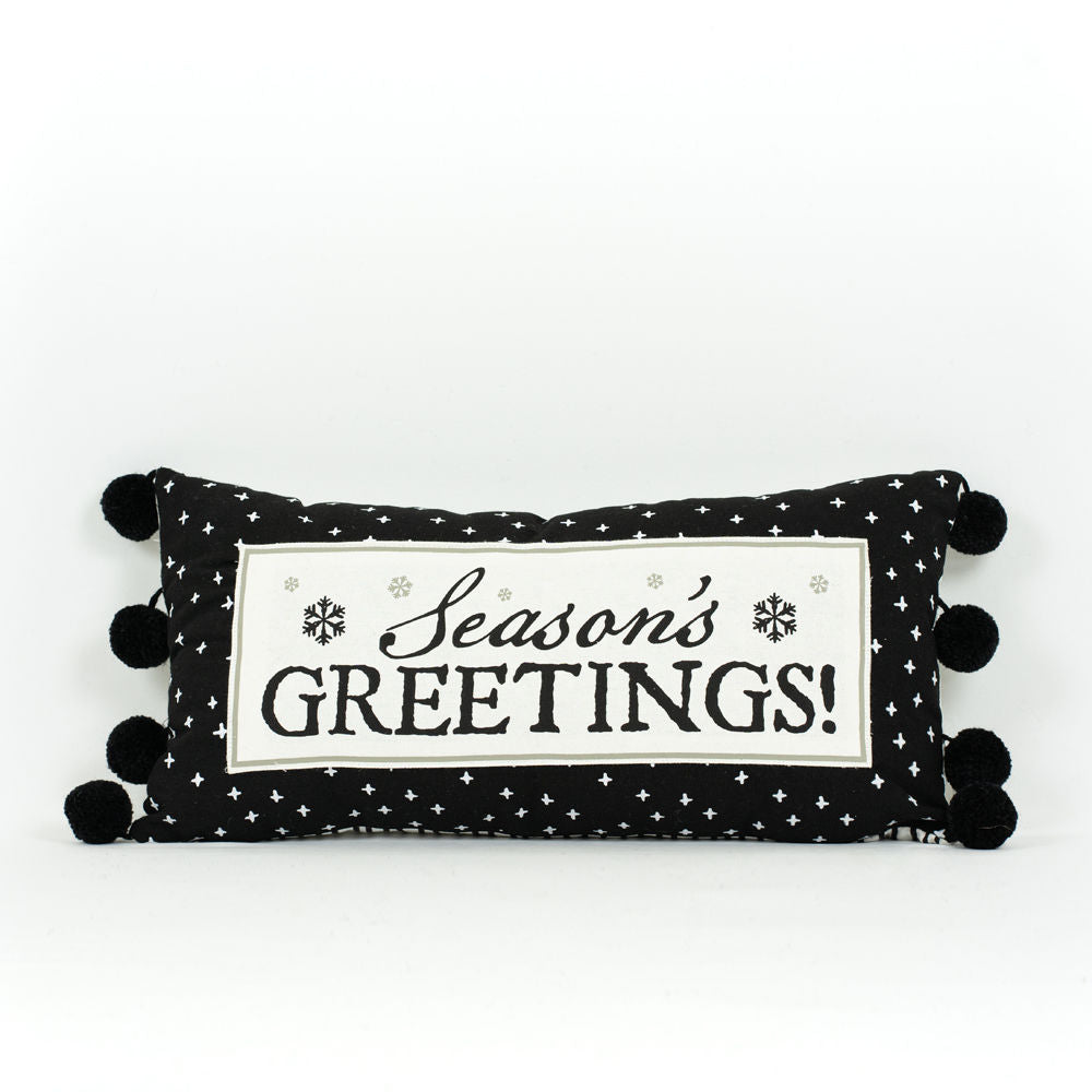 Reversible linen pillow - SCREAMINGS - GREETNGS - Bombay Mercantile