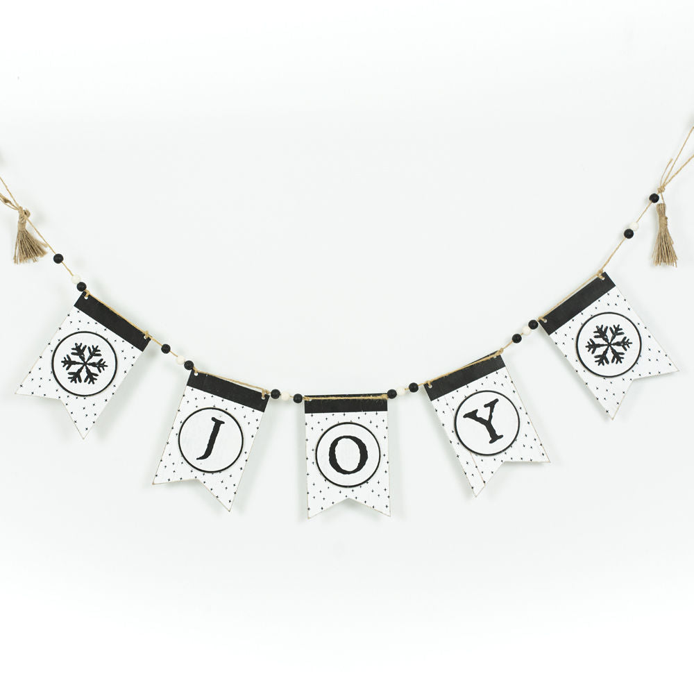 Reversible wood swag with beads - BOO-JOY - Bombay Mercantile