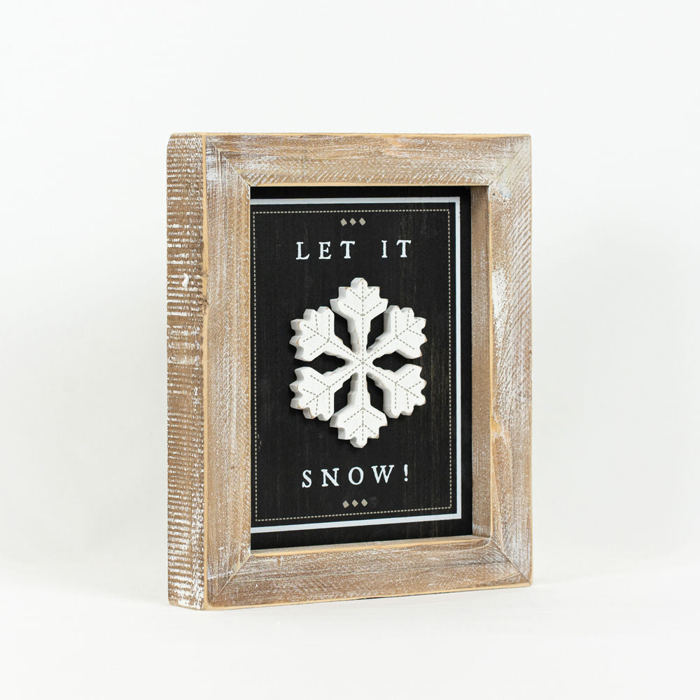 Reversible wooden frame - BOO-SNOW - Bombay Mercantile