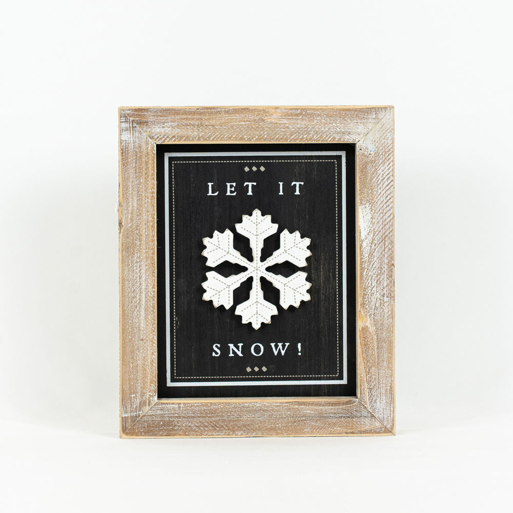 Reversible wooden frame - BOO-SNOW - Bombay Mercantile