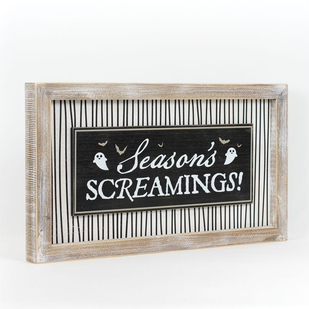 Reversible wooden frame - SCREAMING-GREETINGS - Bombay Mercantile