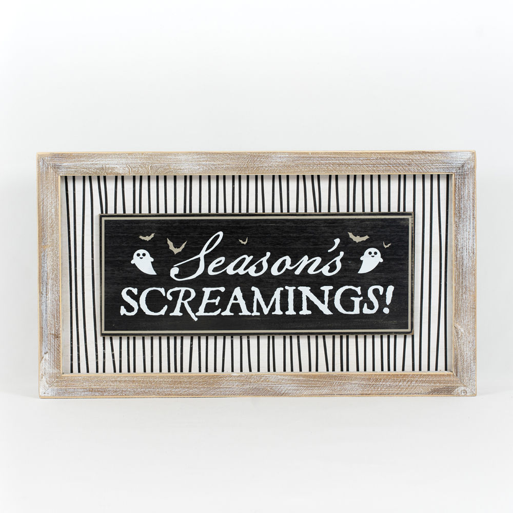 Reversible wooden frame - SCREAMING-GREETINGS - Bombay Mercantile