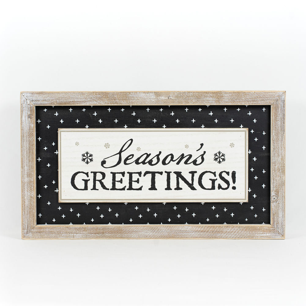 Reversible wooden frame - SCREAMING-GREETINGS - Bombay Mercantile