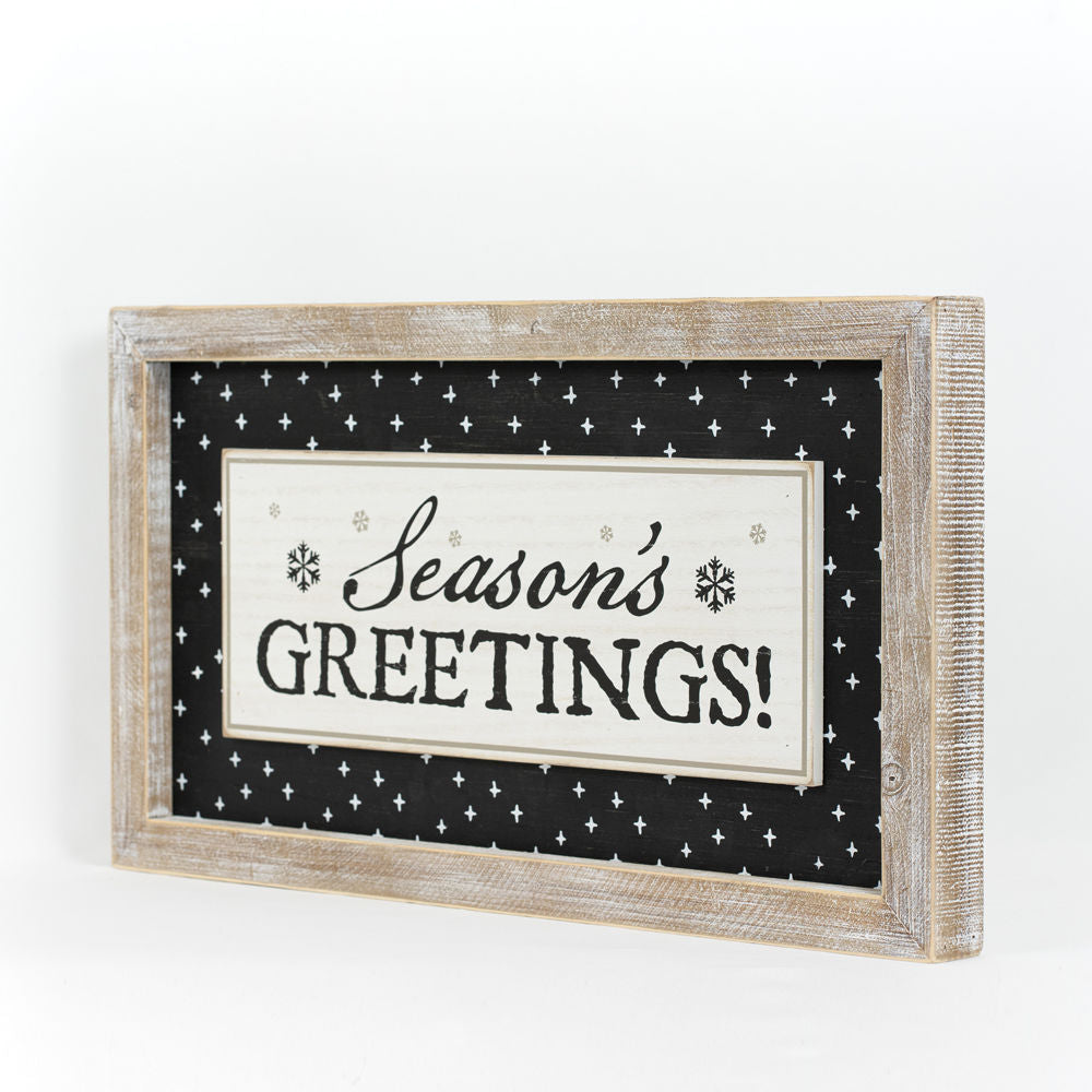 Reversible wooden frame - SCREAMING-GREETINGS - Bombay Mercantile