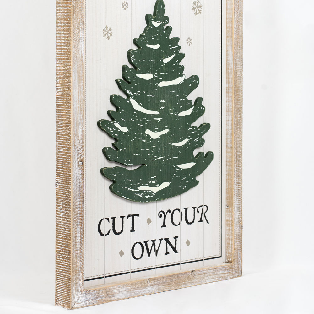 Reversible wooden frame - PUMPKINS/TREES - Bombay Mercantile