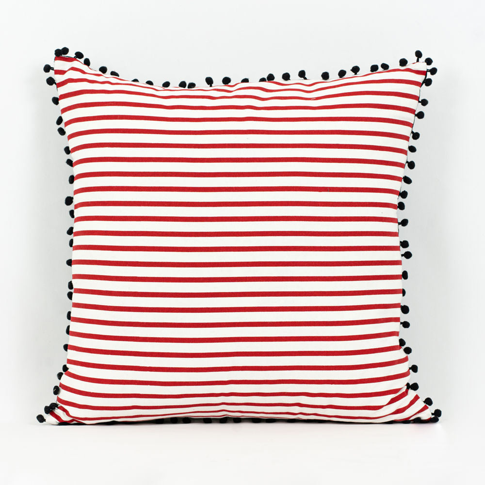 Reversible Linen pillow - PEACE - Bombay Mercantile