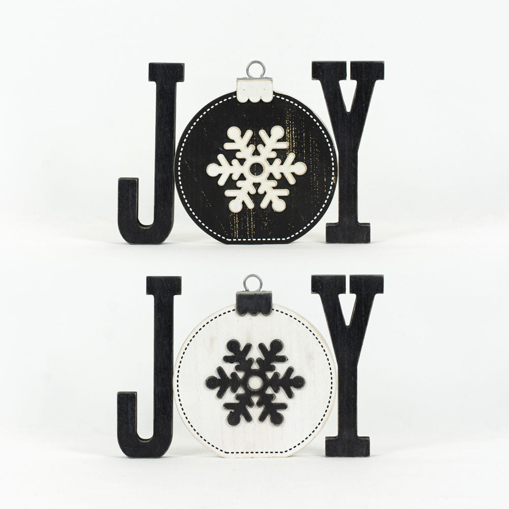 Chunky wood cutout wood -JOY - Bombay Mercantile