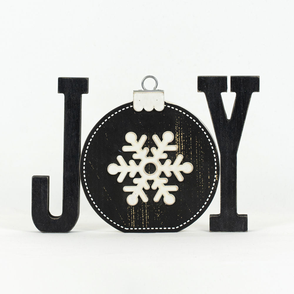 Chunky wood cutout wood -JOY - Bombay Mercantile