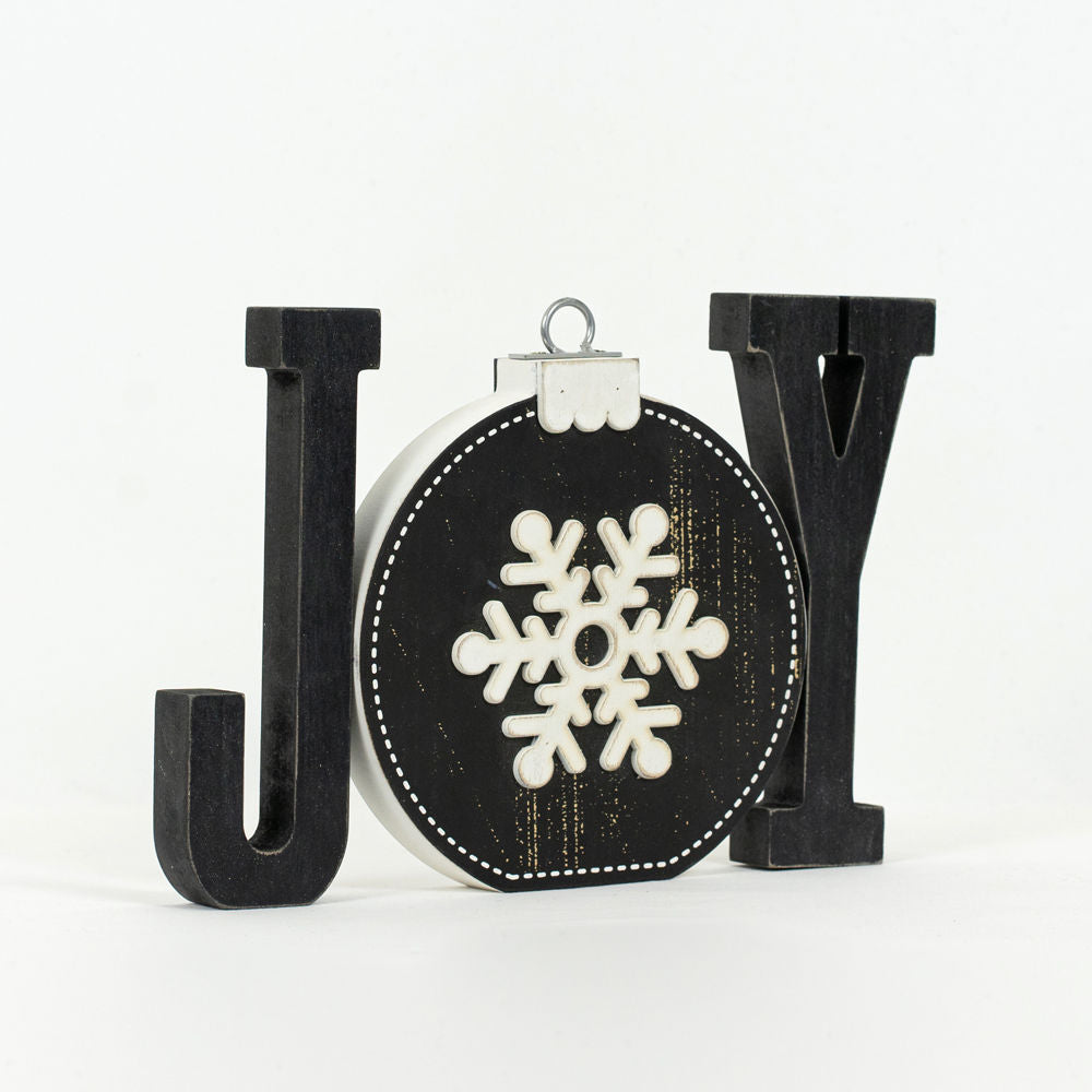 Chunky wood cutout wood -JOY - Bombay Mercantile
