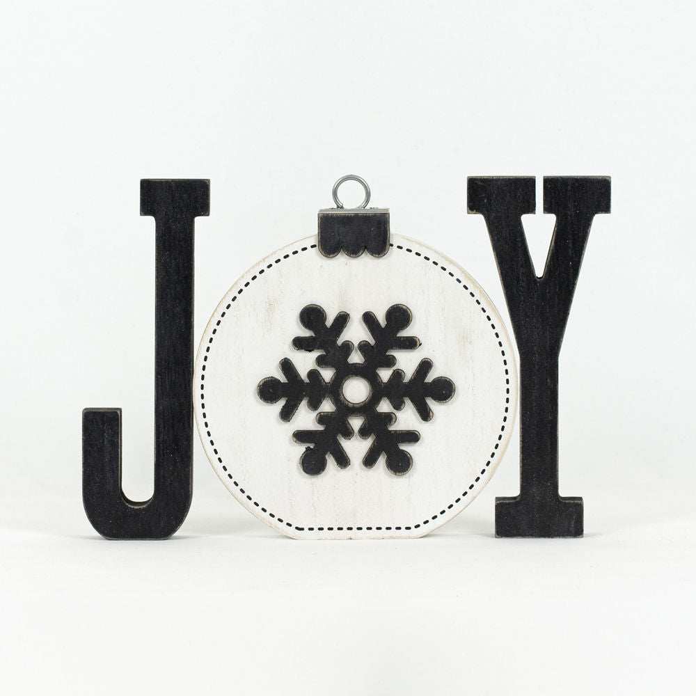 Chunky wood cutout wood -JOY - Bombay Mercantile