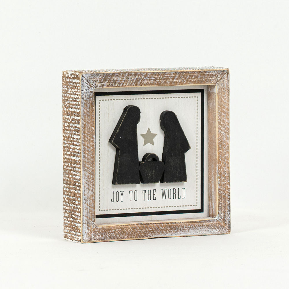 Reverse Wood framed JOY-SOUL - Bombay Mercantile