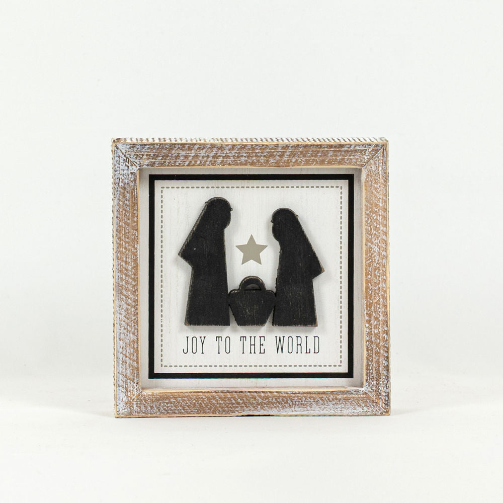 Reverse Wood framed JOY-SOUL - Bombay Mercantile