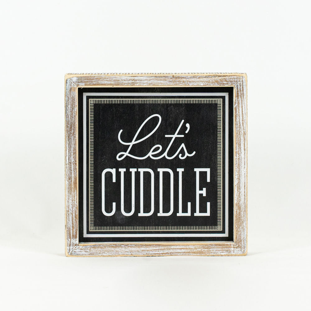 Reverse Wood framed FREEZIN-CUDDLE - Bombay Mercantile