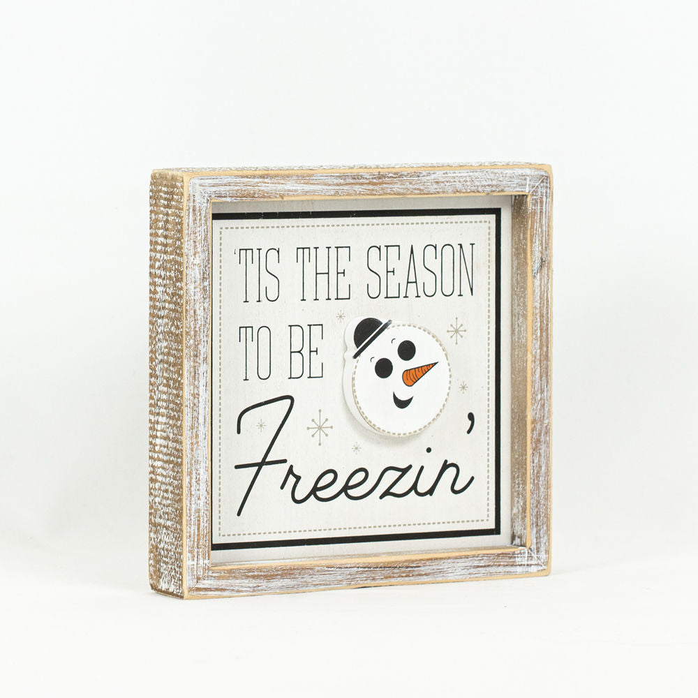 Reverse Wood framed FREEZIN-CUDDLE - Bombay Mercantile