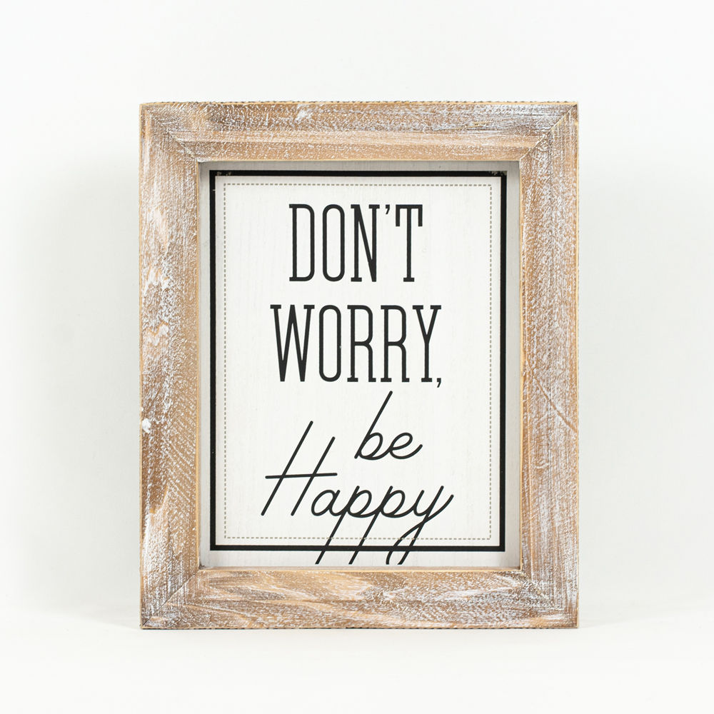 Reverse Wood framed COZY-WORRY - Bombay Mercantile