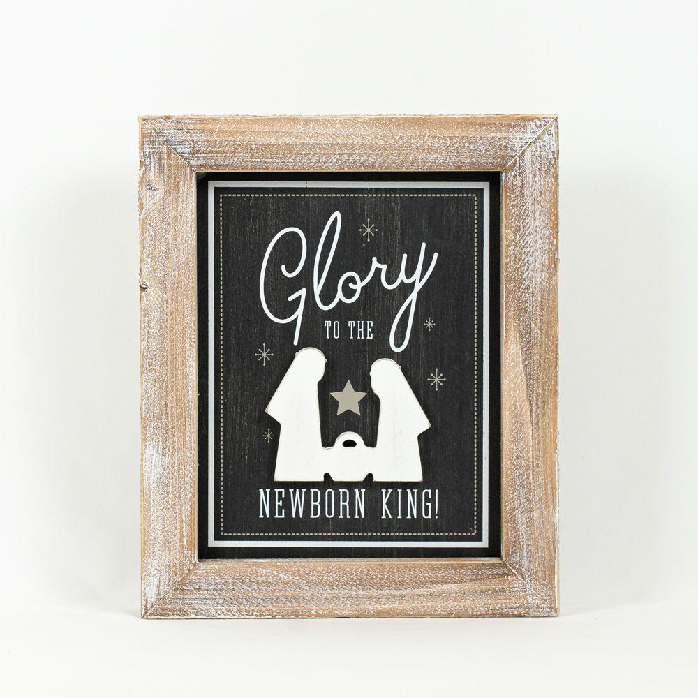 Reverse Wood framed GLORY- FAITH - Bombay Mercantile