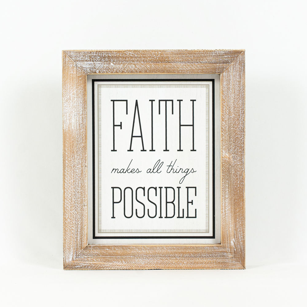 Reverse Wood framed GLORY- FAITH - Bombay Mercantile