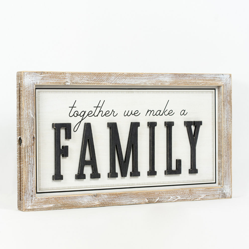 Reverse wood framed sign COLOR - FAMILY - Bombay Mercantile