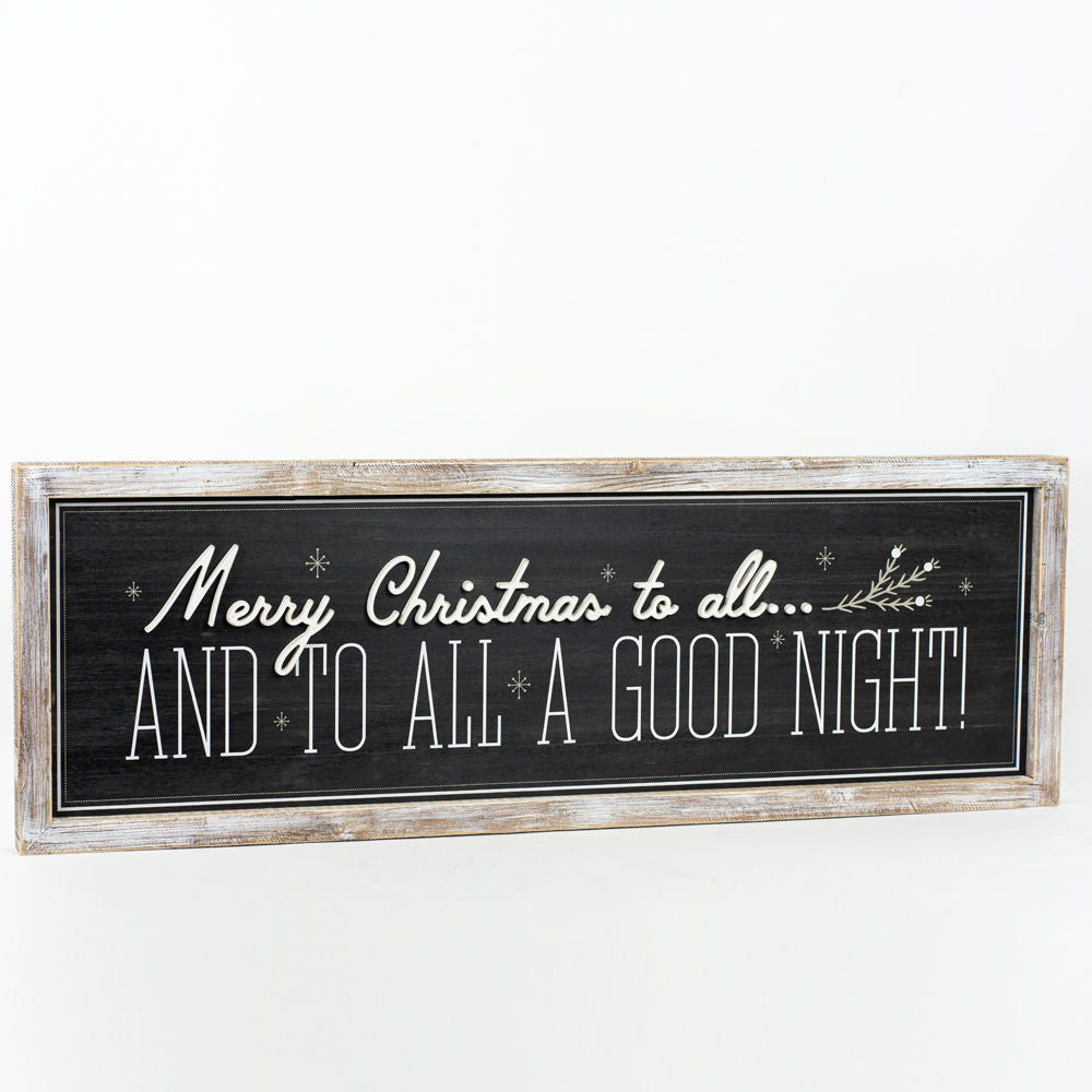 Reverse wood framed sign NIGHT KISS - Bombay Mercantile