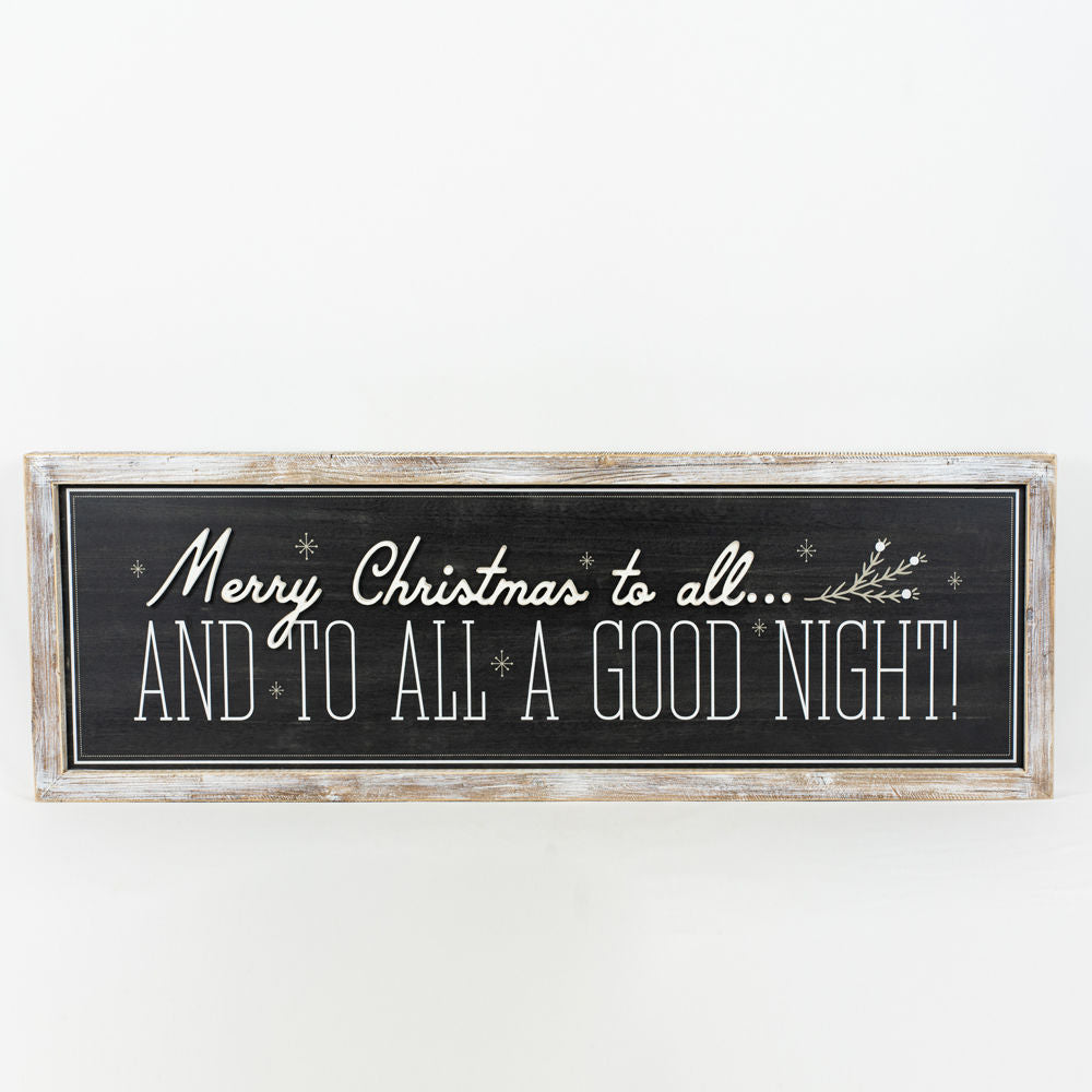 Reverse wood framed sign NIGHT KISS - Bombay Mercantile