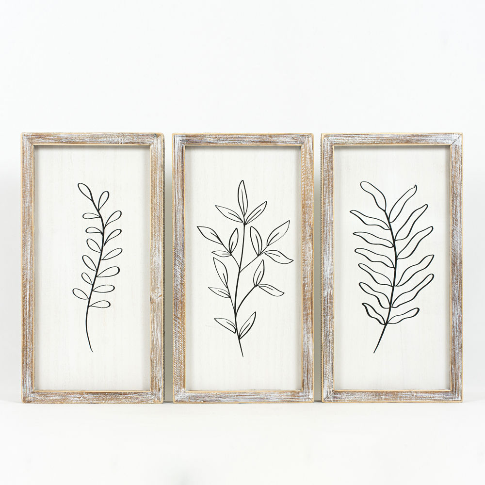 Reverse set of 3 framed sign (GNOMES) - Bombay Mercantile