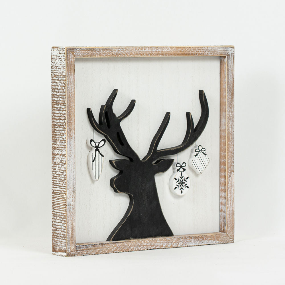 Reverse framed sign (DEER- HOUSE) - Bombay Mercantile