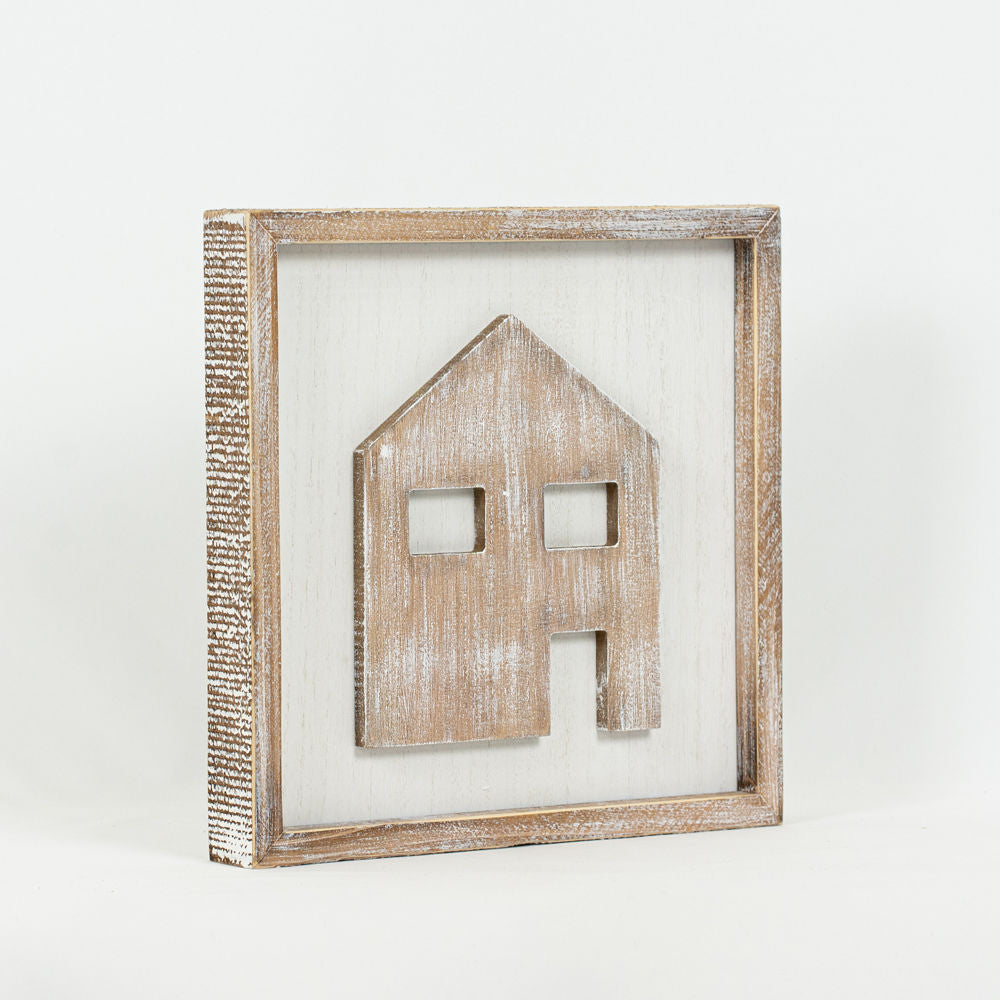 Reverse framed sign (DEER- HOUSE) - Bombay Mercantile