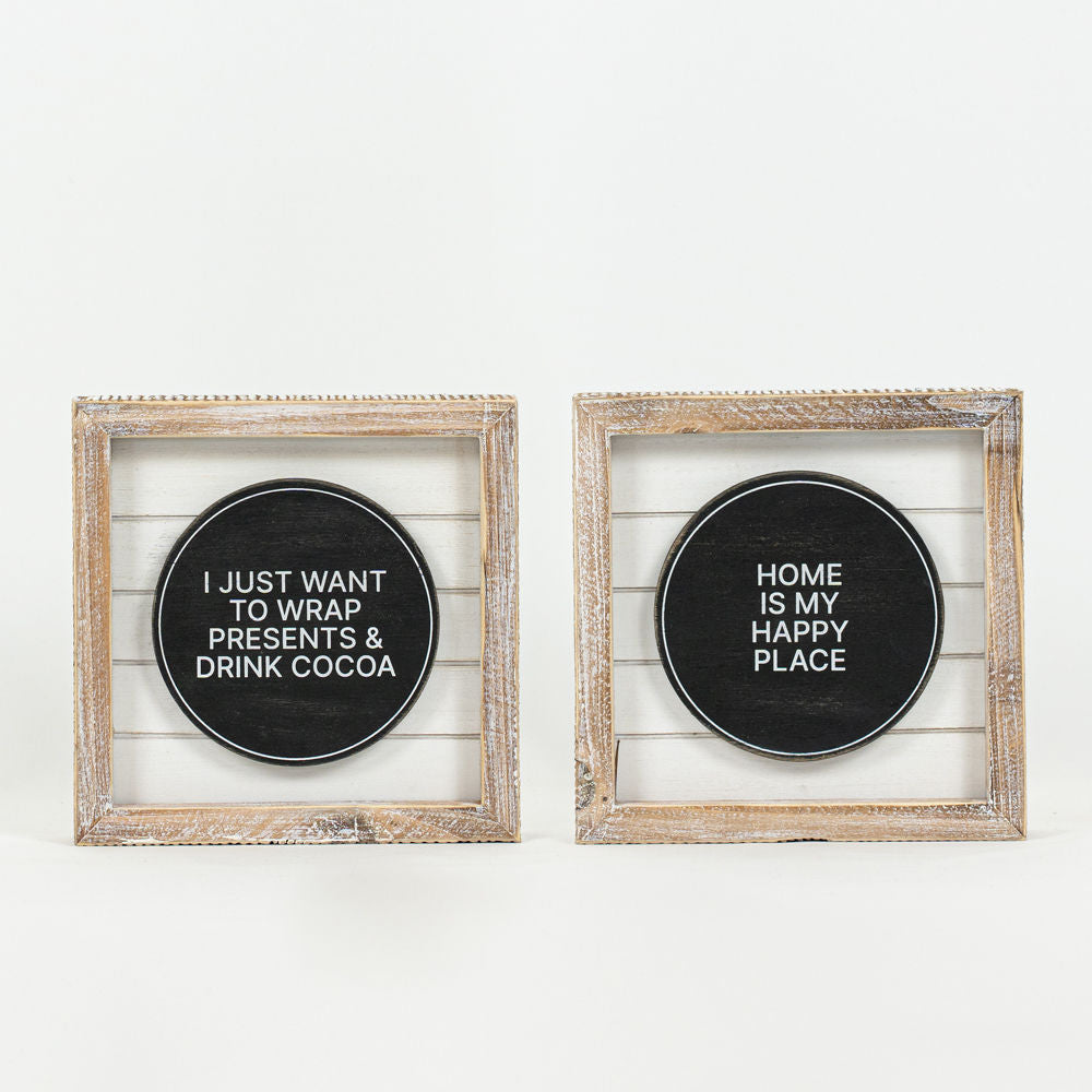Reverse COCOA- HOME.. Shiplap Sign - Bombay Mercantile