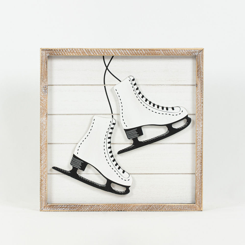 Reverse SKATE SHOE- LIFE.. Shilplap Sign - Bombay Mercantile
