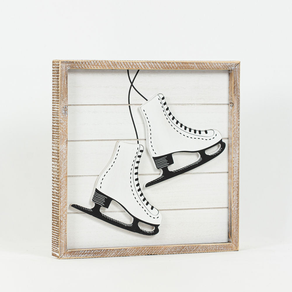 Reverse SKATE SHOE- LIFE.. Shilplap Sign - Bombay Mercantile