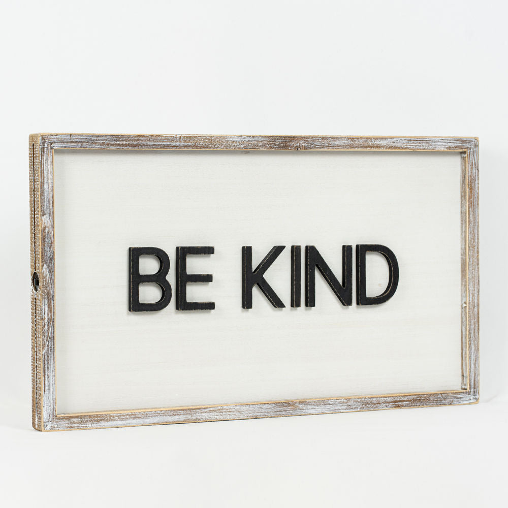 Reverse TREE BE KIND framed Sign - Bombay Mercantile