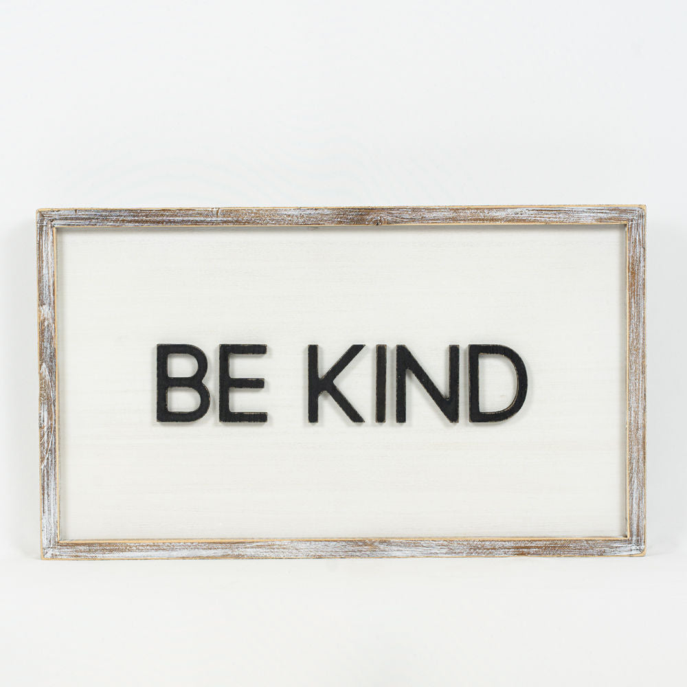 Reverse TREE BE KIND framed Sign - Bombay Mercantile