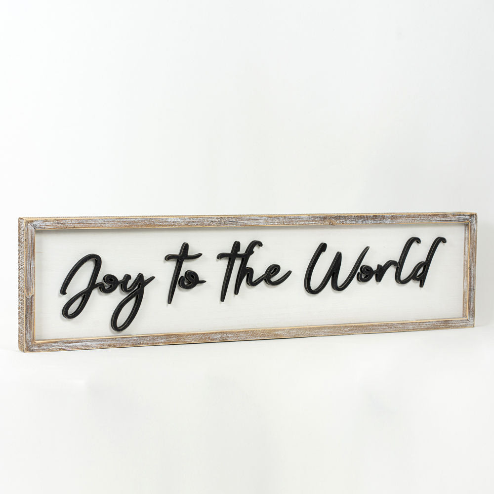 Reverse JOY FAMILY framed Sign - Bombay Mercantile