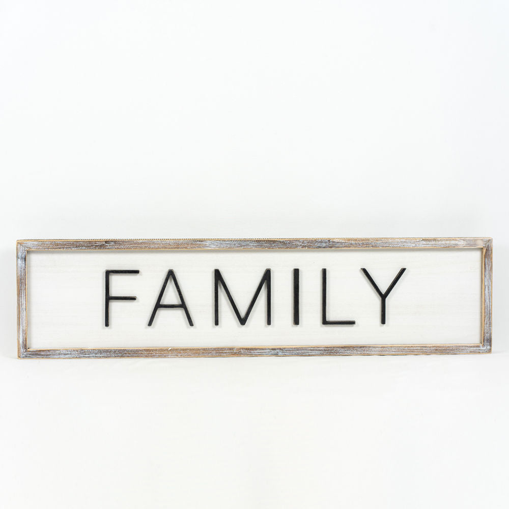 Reverse JOY FAMILY framed Sign - Bombay Mercantile