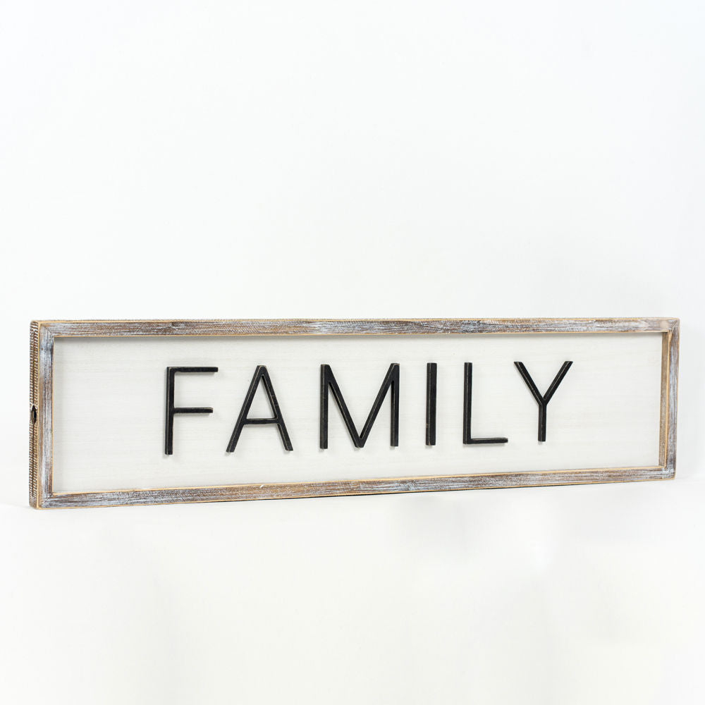 Reverse JOY FAMILY framed Sign - Bombay Mercantile