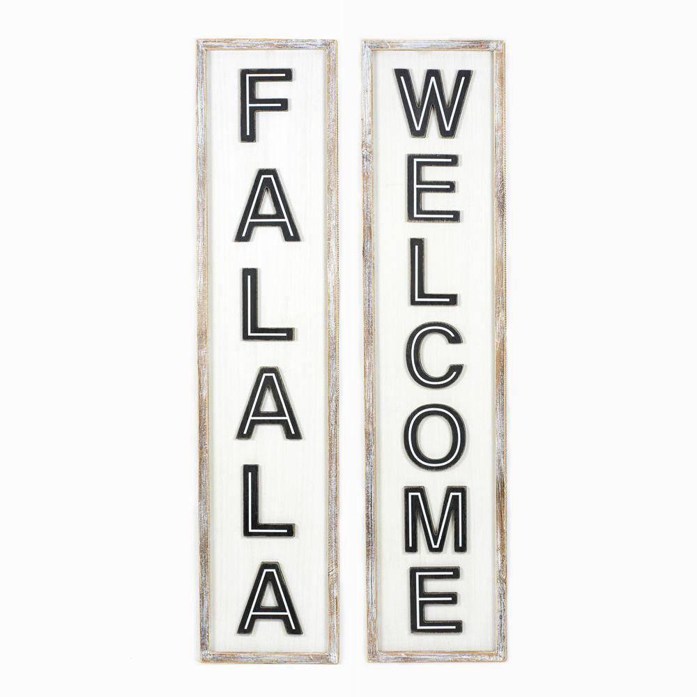 Reverse FALALA WELCOME framed Sign - Bombay Mercantile