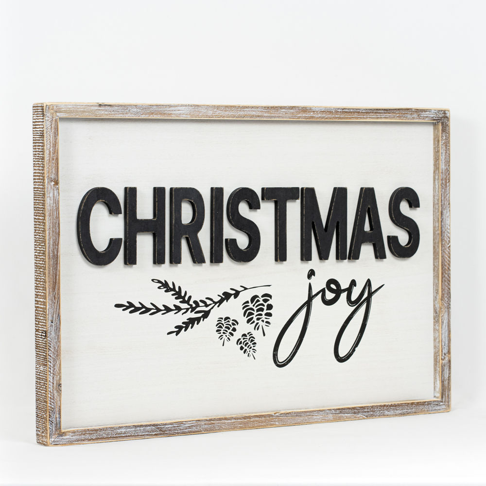Reverse CHRISTMAS FAMILY framed Sign - Bombay Mercantile