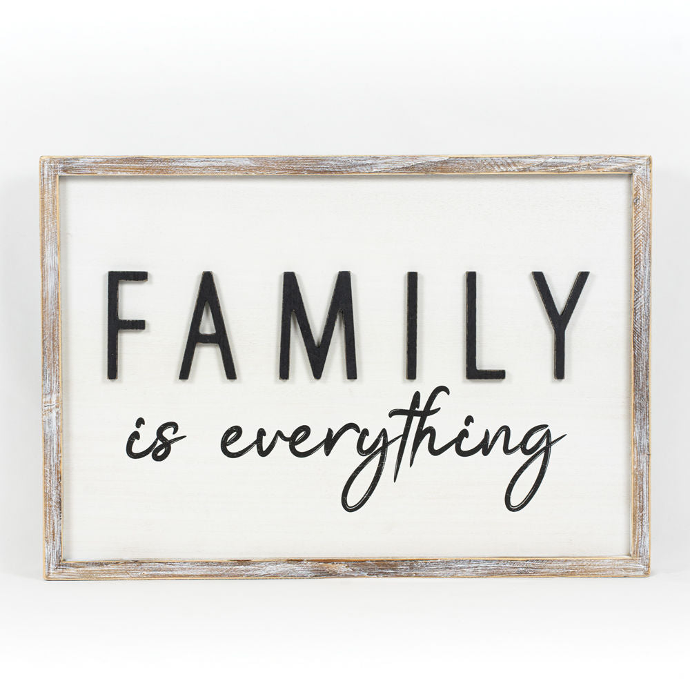 Reverse CHRISTMAS FAMILY framed Sign - Bombay Mercantile
