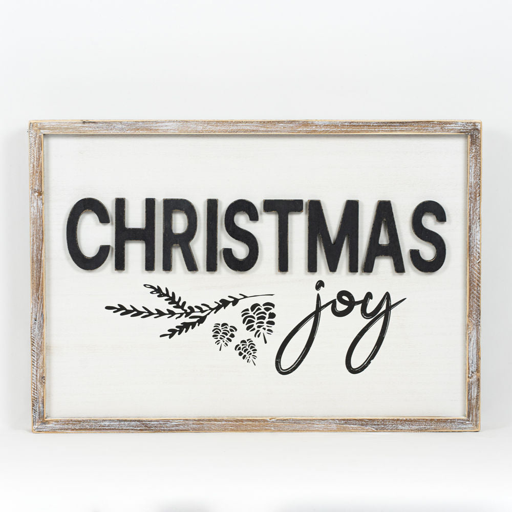 Reverse CHRISTMAS FAMILY framed Sign - Bombay Mercantile