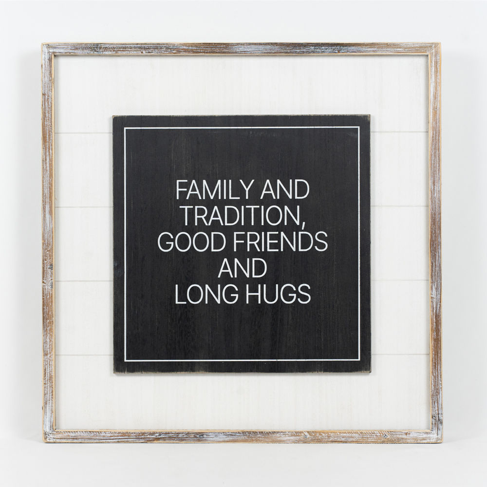 Reverse JOY HUGS shiplap Sign - Bombay Mercantile
