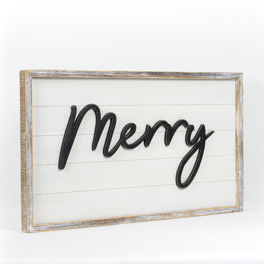 Reverse MERRY CHAOS shiplap Sign - Bombay Mercantile