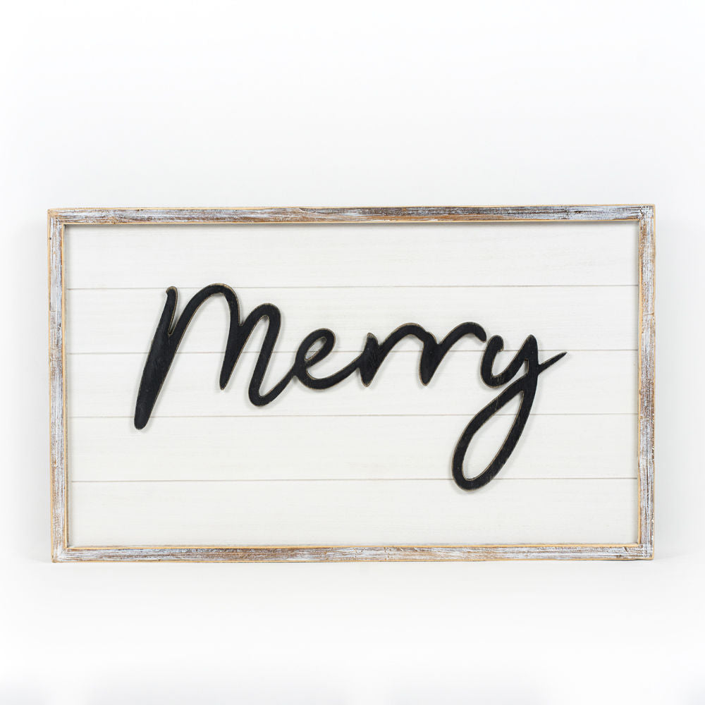 Reverse MERRY CHAOS shiplap Sign - Bombay Mercantile