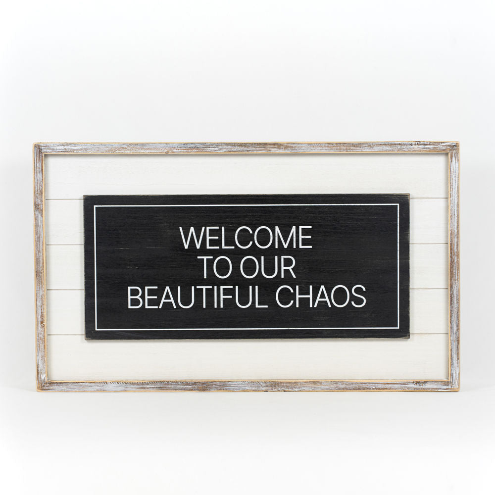 Reverse MERRY CHAOS shiplap Sign - Bombay Mercantile