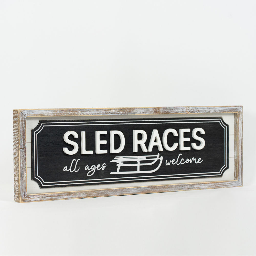 Reverse SLEDHOUSES shiplap Sign - Bombay Mercantile