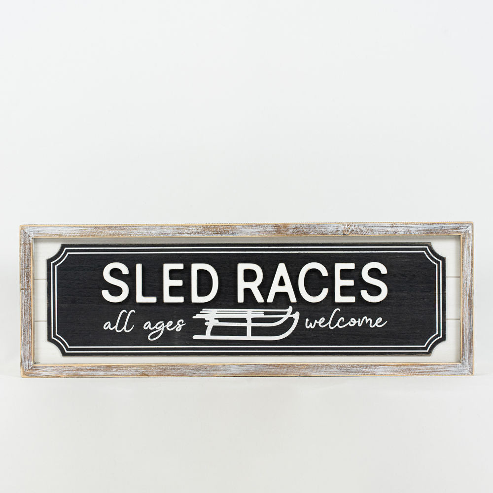 Reverse SLEDHOUSES shiplap Sign - Bombay Mercantile